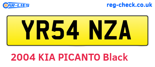 YR54NZA are the vehicle registration plates.