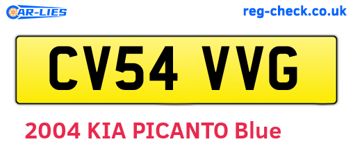 CV54VVG are the vehicle registration plates.