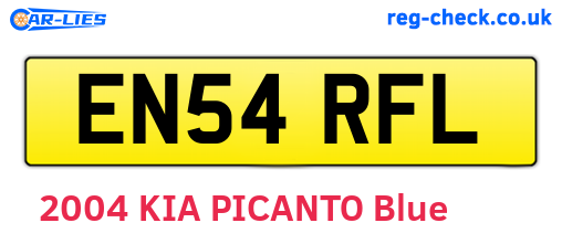 EN54RFL are the vehicle registration plates.