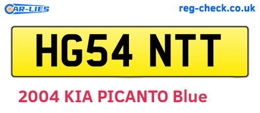HG54NTT are the vehicle registration plates.