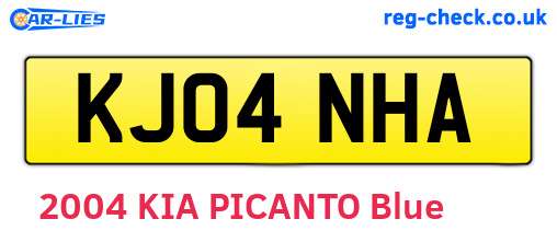 KJ04NHA are the vehicle registration plates.
