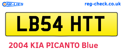 LB54HTT are the vehicle registration plates.