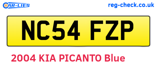 NC54FZP are the vehicle registration plates.