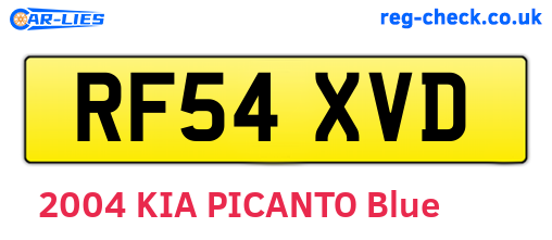 RF54XVD are the vehicle registration plates.
