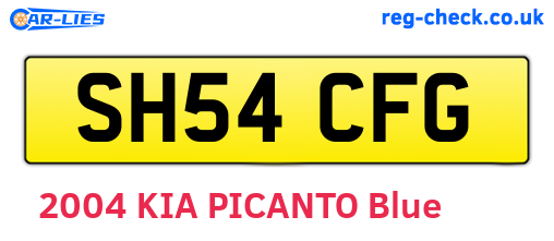 SH54CFG are the vehicle registration plates.