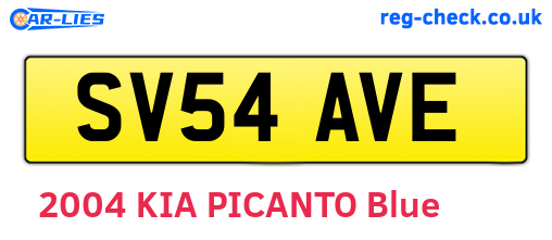 SV54AVE are the vehicle registration plates.