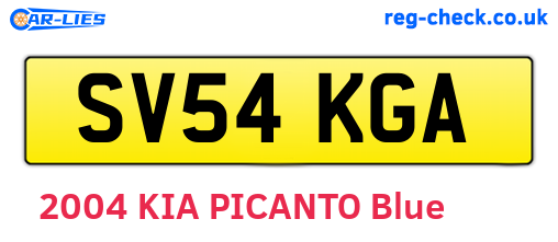 SV54KGA are the vehicle registration plates.