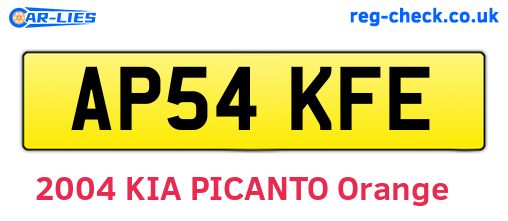 AP54KFE are the vehicle registration plates.