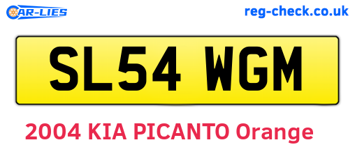 SL54WGM are the vehicle registration plates.