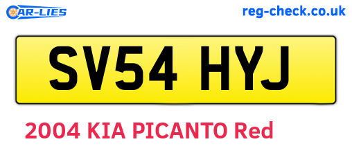 SV54HYJ are the vehicle registration plates.