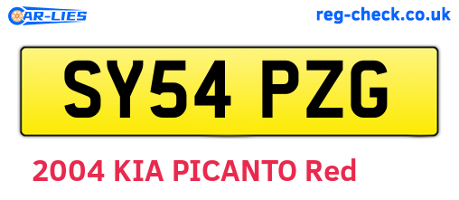SY54PZG are the vehicle registration plates.
