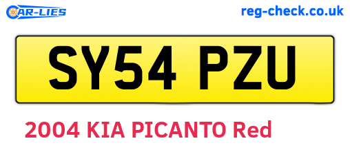 SY54PZU are the vehicle registration plates.