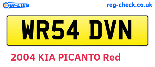 WR54DVN are the vehicle registration plates.