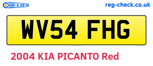 WV54FHG are the vehicle registration plates.
