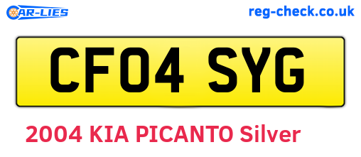 CF04SYG are the vehicle registration plates.