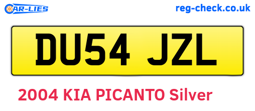 DU54JZL are the vehicle registration plates.