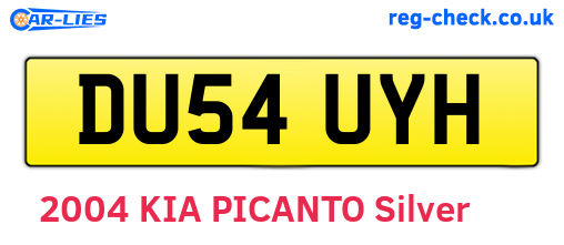 DU54UYH are the vehicle registration plates.