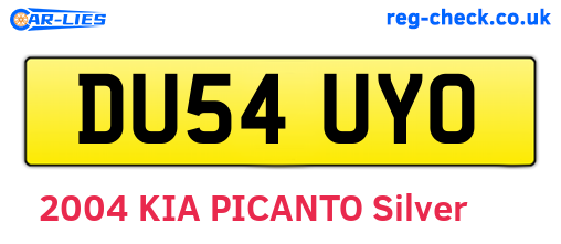 DU54UYO are the vehicle registration plates.