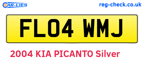 FL04WMJ are the vehicle registration plates.