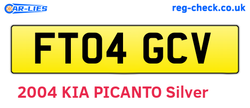FT04GCV are the vehicle registration plates.