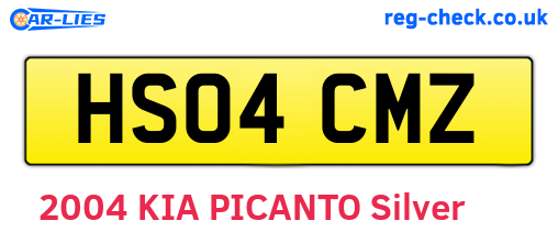 HS04CMZ are the vehicle registration plates.