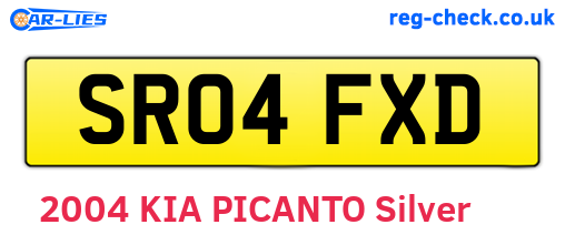SR04FXD are the vehicle registration plates.