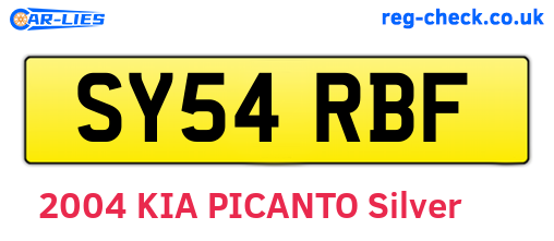 SY54RBF are the vehicle registration plates.