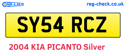 SY54RCZ are the vehicle registration plates.