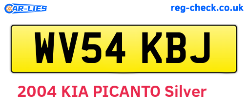 WV54KBJ are the vehicle registration plates.