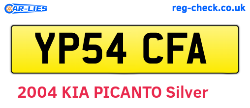 YP54CFA are the vehicle registration plates.