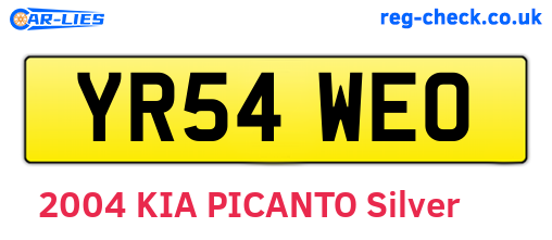 YR54WEO are the vehicle registration plates.