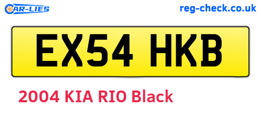 EX54HKB are the vehicle registration plates.