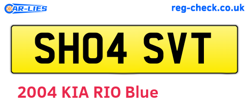SH04SVT are the vehicle registration plates.