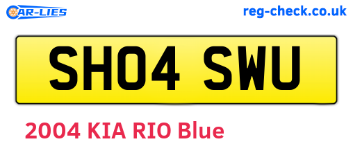 SH04SWU are the vehicle registration plates.