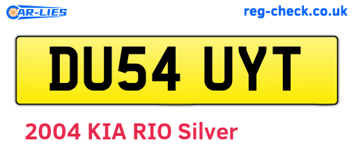 DU54UYT are the vehicle registration plates.