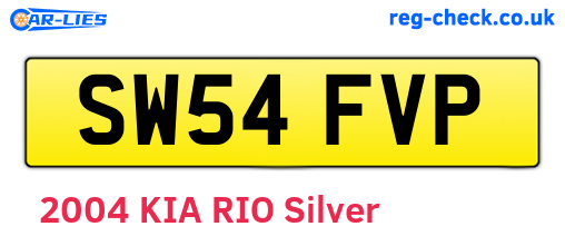 SW54FVP are the vehicle registration plates.