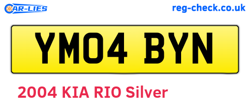 YM04BYN are the vehicle registration plates.