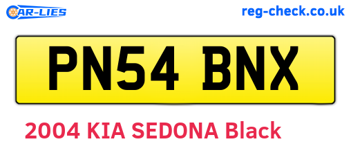 PN54BNX are the vehicle registration plates.