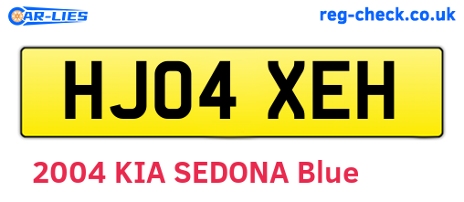 HJ04XEH are the vehicle registration plates.