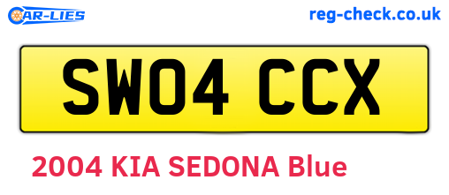 SW04CCX are the vehicle registration plates.