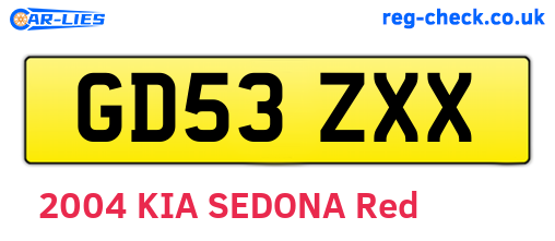 GD53ZXX are the vehicle registration plates.