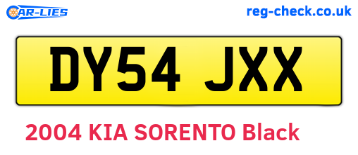 DY54JXX are the vehicle registration plates.