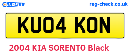 KU04KON are the vehicle registration plates.