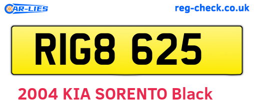 RIG8625 are the vehicle registration plates.