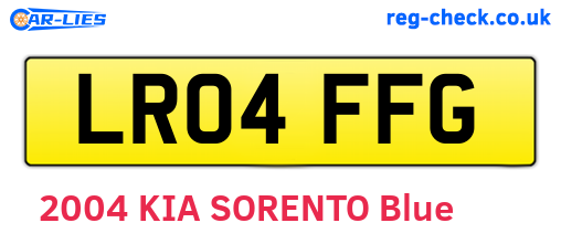 LR04FFG are the vehicle registration plates.