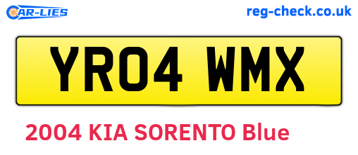 YR04WMX are the vehicle registration plates.