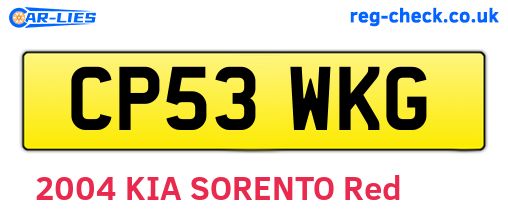 CP53WKG are the vehicle registration plates.