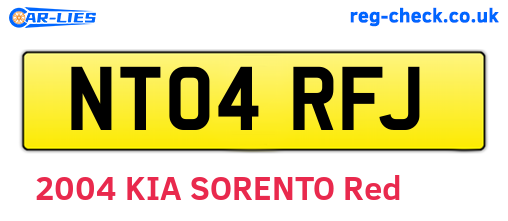 NT04RFJ are the vehicle registration plates.