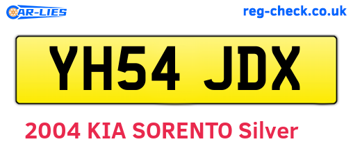 YH54JDX are the vehicle registration plates.