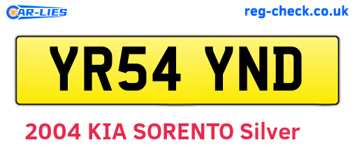 YR54YND are the vehicle registration plates.